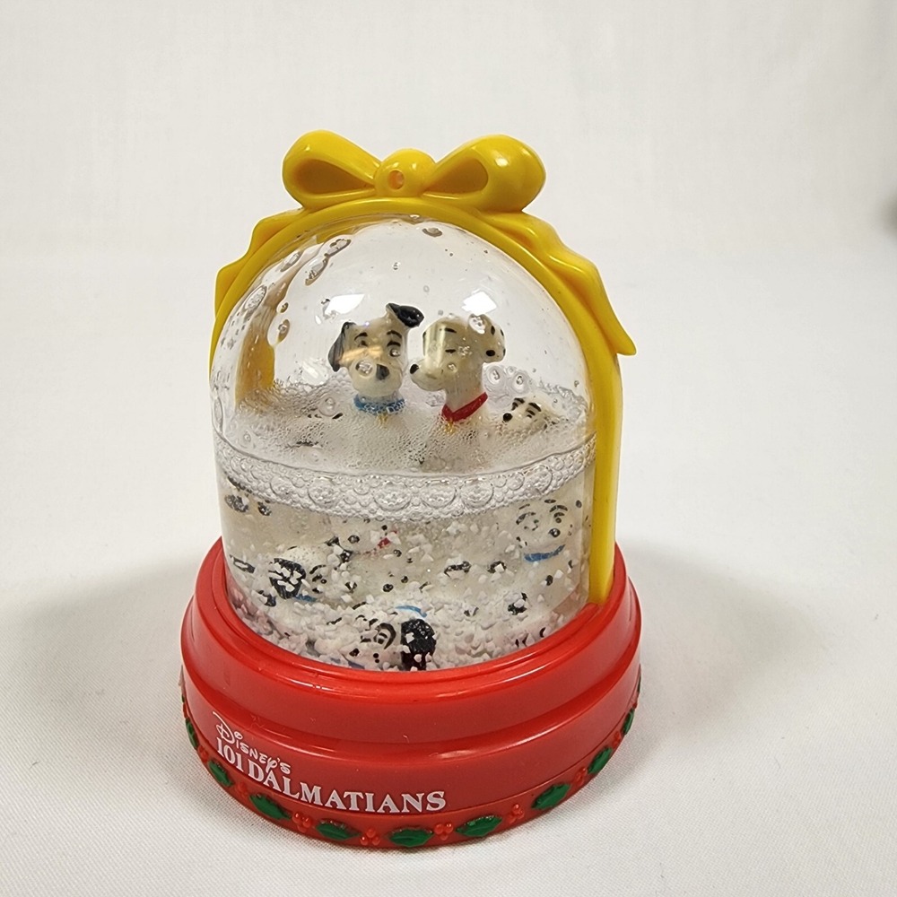 VINTAGE 101 Dalmations 1996 Christmas Snow Flurries Dome Globe McDonald's Toy - Picture 8 of 9